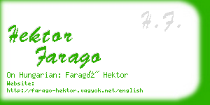 hektor farago business card